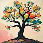 Arbre multicolore qui représente la diversité des outils de l'ayurveda, page consultation naturopathie ayurvedique